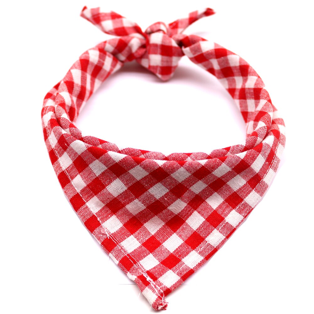 1 Pcs Dog Cat Puppy Bandanas Cotton Plaid Pet Bandana Scarf Bow tie Collar Cat Small Middle Large Dog Grooming Products Dog Bibs