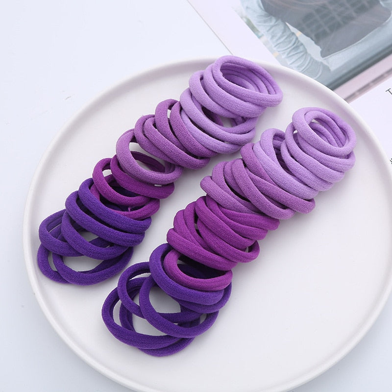 50pcs/Sets Elastic Hair Bands Leagues Rope Headdress Colets Head Gum Accessories For Girl Women Children DIY Pigtails Tails Tool