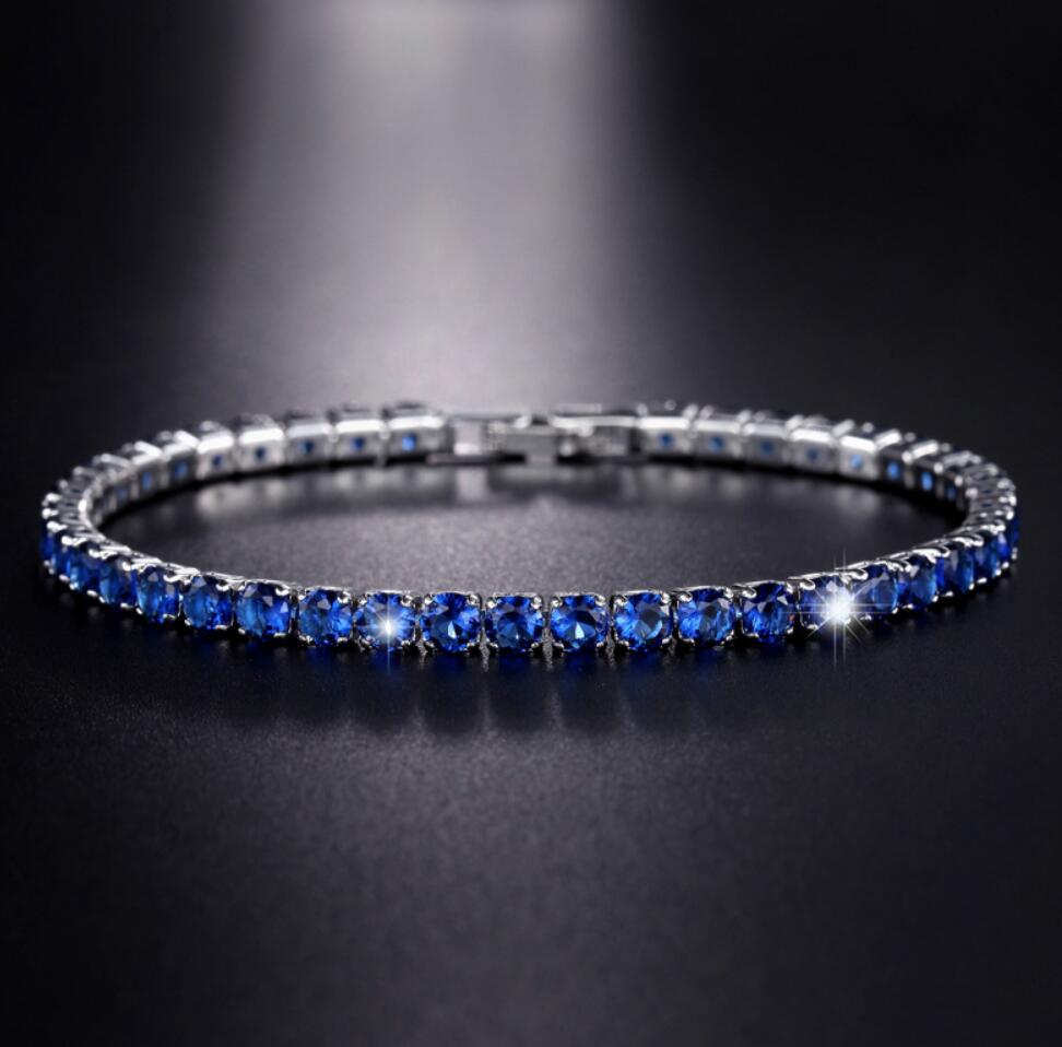 Fashion Charm CZ Tennis Bracelet for Women Crystal Zircon Jewelry Adjustable Gold Silver Color Box Chain Bracelets Gift