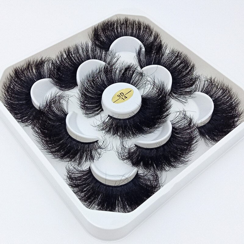 3/5/8 Pairs 3D Mink Lashes 25mm Dramatic Volume Eyelashes Mink Natural Long Silk Eyelashes Beauty Makeup Eyelash Extension Tool