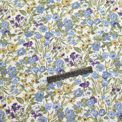 Fresh Floral Twill Cotton Fabric (50x160cm) - Ideal for DIY Baby Clothes, Newborn Pajamas, Quilt Covers, and Bed Sheets - High-Quality Sewing Cloth for Crafting