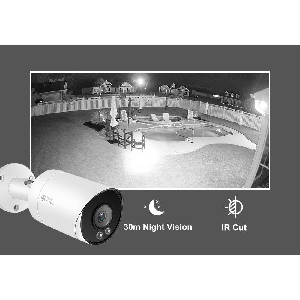Anpviz 5MP Bullet POE IP Camera Outdoor Security Camera 30m IR With Audio Motion Alarm IP66 H.265 Danale
