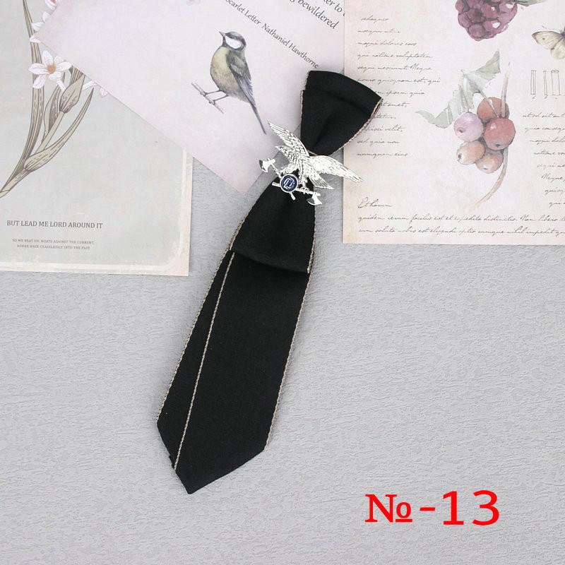 Hand Made Black Ribbon Tie Crystal Rhinestone Jewelry Men Shirts Hot New Girl Boys Collar Neck Ties School Uniform Women Necktie