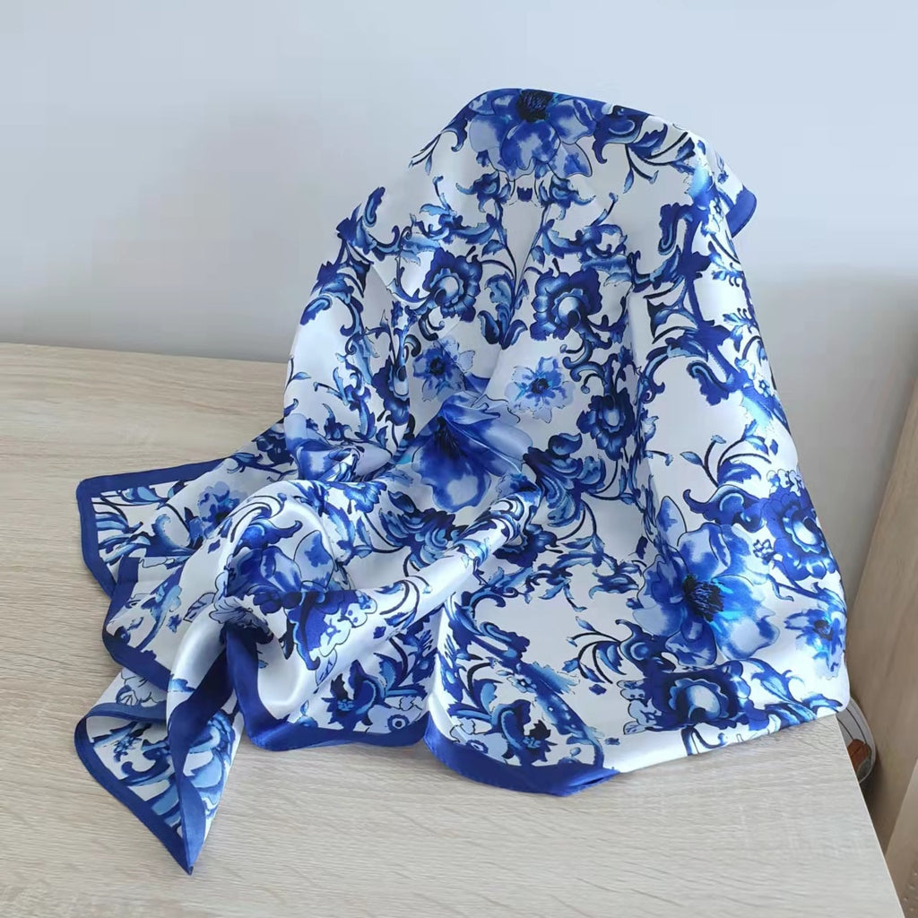 Scarf Satin Bandana Kerchief Silk Women's Luxury Brand Designer Summer Small Bag Wrap Retro Paisley Scarves Muslim Islamic