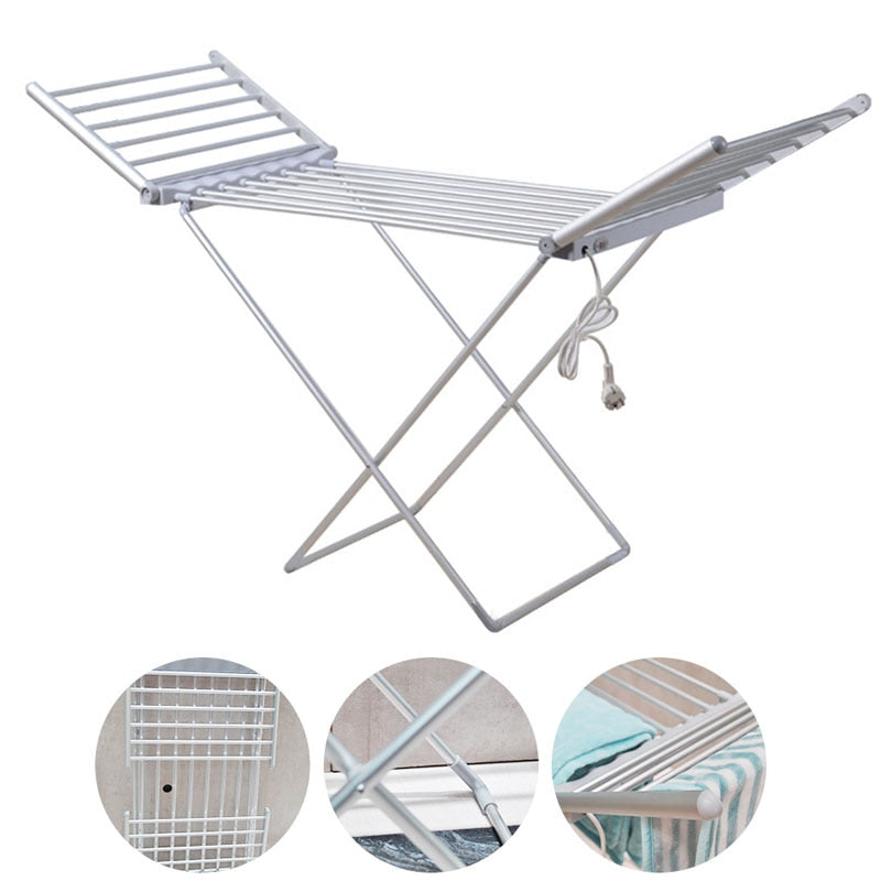 Electric Clothes Dryer Portable Folding Drying Rack Aluminium Alloy Cloth  Drying Machine