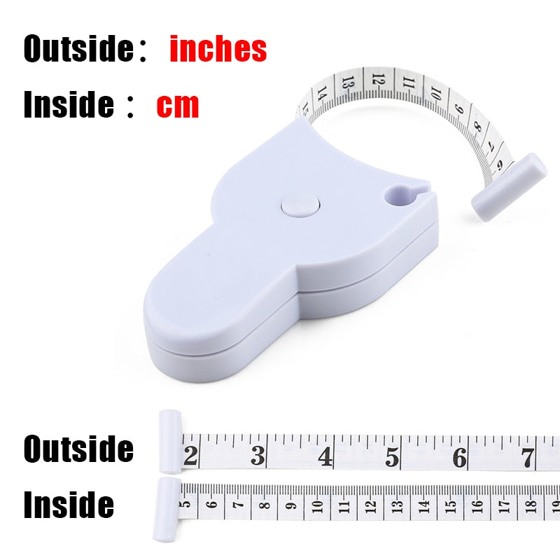 150 cm/60 inch Retractable Ruler Body Measuring Tape Self-tightening Automatic Telescopic Ruler For Fitness Weight Loss Measure