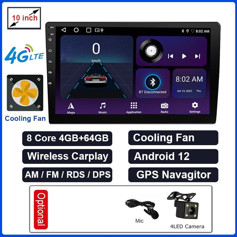 ESSGOO Carplay Car Radio 2 Din 7"/9"/10" MP5 Player GPS Navigator Wireless Android Auto 2.5D IPS Screen Wi-Fi DSP Car Autoradio