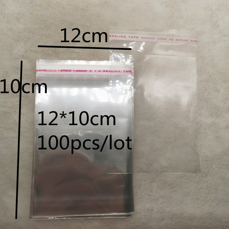 New 4x6cm---14x14cm Various Models Poly Bag Transparent Opp Plastic Bags Self Adhesive Seal Jewellery Making Packaging Bag