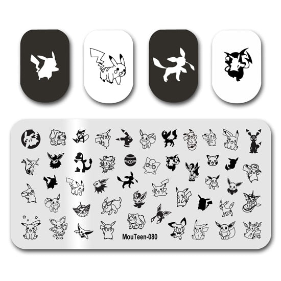 Nail Stamping MouTeen148 Cartoon Big Size Head Disney Nail Plates Stamp King Manicure Set For Nail Art Stamping