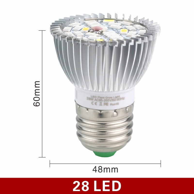 LED Grow Light Full Spectrum E27 UV IR LED Growing Bulb for Indoor Hydroponics Plant Light AC85-265V 110V 220V Led Grow Lamp