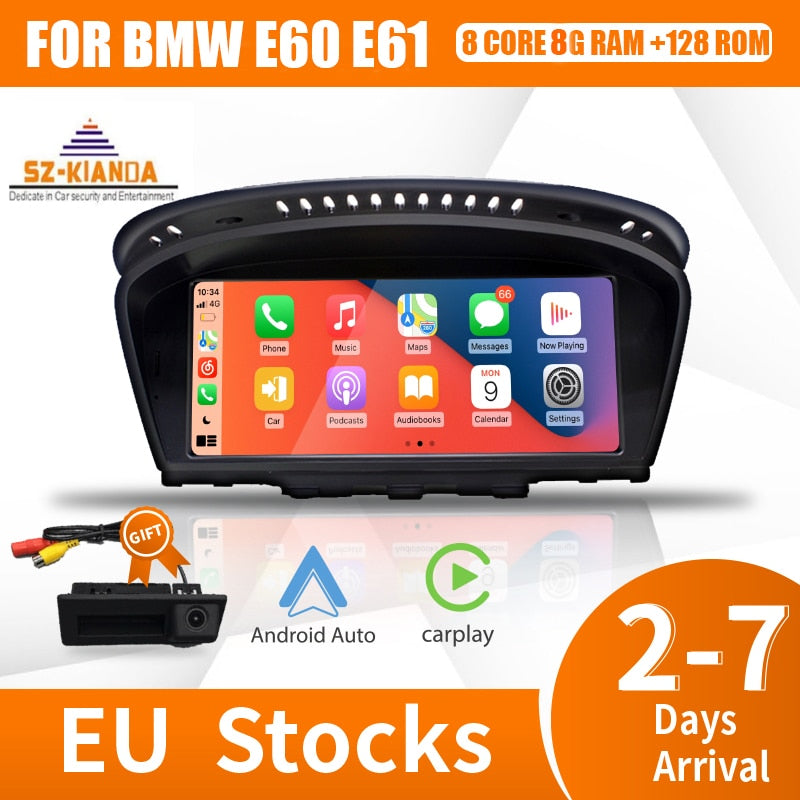 Wireless Apple CarPlay Android 13 Auto Car Multimedia For BMW 5 3 Series E60 E61 E62 E63 E90 E91 E92 E93 CCC CIC Radio GPS 4G