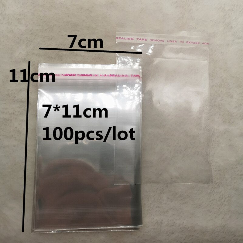 New 4x6cm---14x14cm Various Models Poly Bag Transparent Opp Plastic Bags Self Adhesive Seal Jewellery Making Packaging Bag