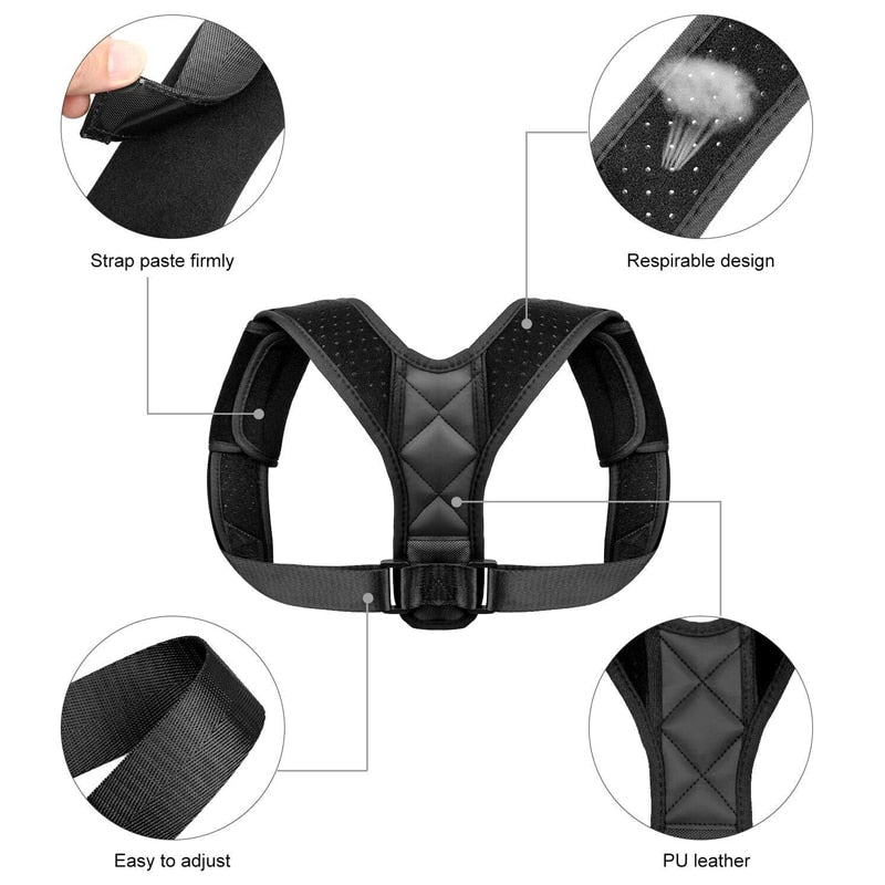 Back Posture Corrector  Belt Adjustable  Clavicle Spine Back Shoulder Lumbar Posture Correction