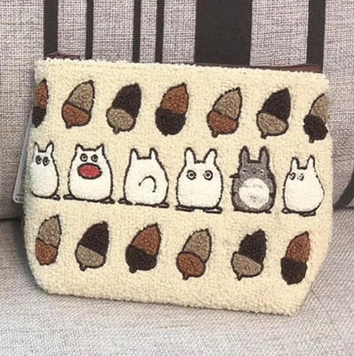 Cute Totoro Coin Purse Anime Kiki's Delivery Service Cartoon Handbag Tote Clutch Fashion Makeup Bag Storage Portable Bags purse