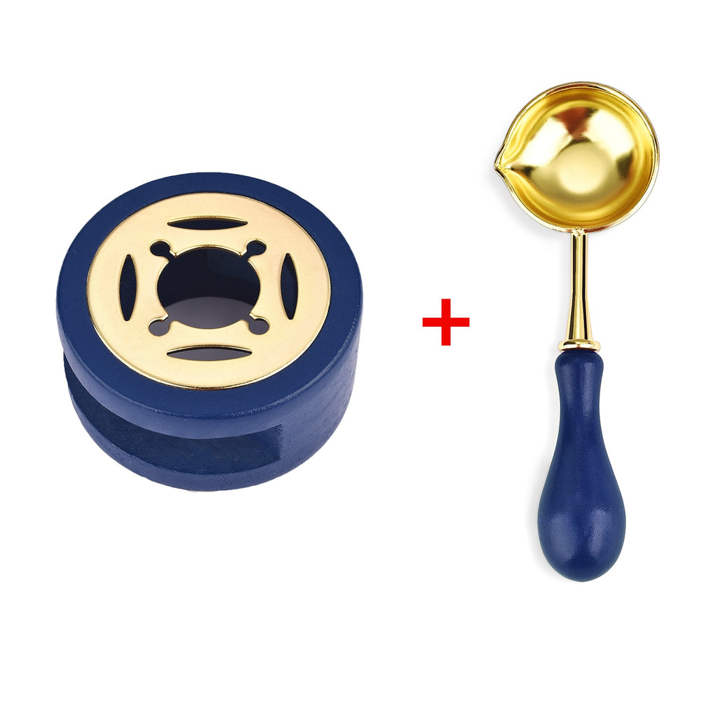 1/2PCS Retro Wax Seal Stamp Set Lacquer Stove With Wood Handle Spoon Wax Seal Melting Furnace Heater Wax Bead Stick Heater Pot