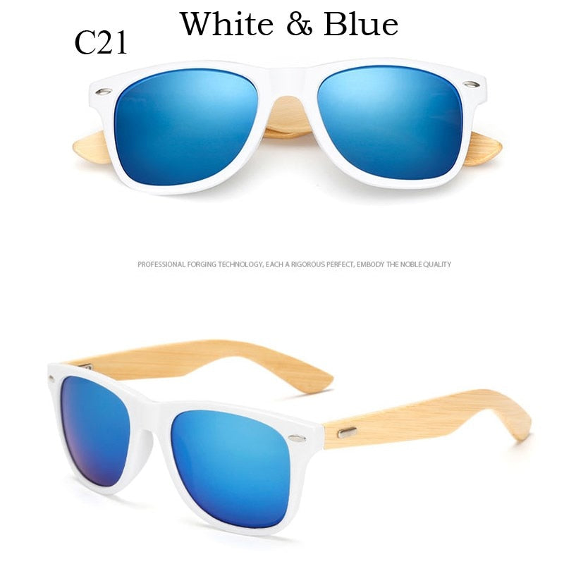 Wood Sunglasses Men Women Square Bamboo Women for Women Men Mirror Sun Glasses Oversize Retro De Sol Masculino Handmade