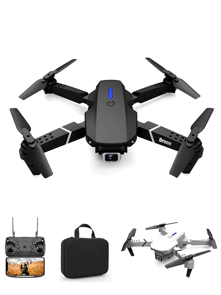 New 2023 E88Pro RC Drone 4K Professinal With 1080P Wide Angle HD Camera Foldable RC Helicopter WIFI FPV Height Hold Gift Toy