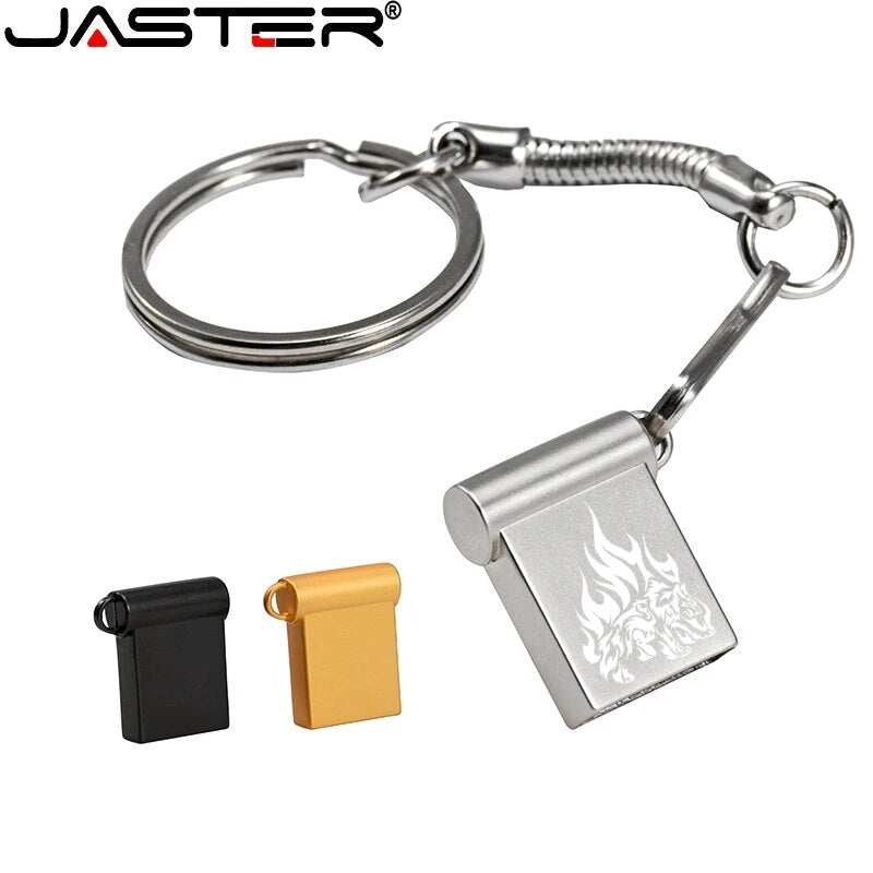 JASTER Mini USB 2.0 32GB flash drive 64GB Real capaciteit 16GB Free Custom LOGO Pendrive 8G u disk Gifts Key Chain Memory stick