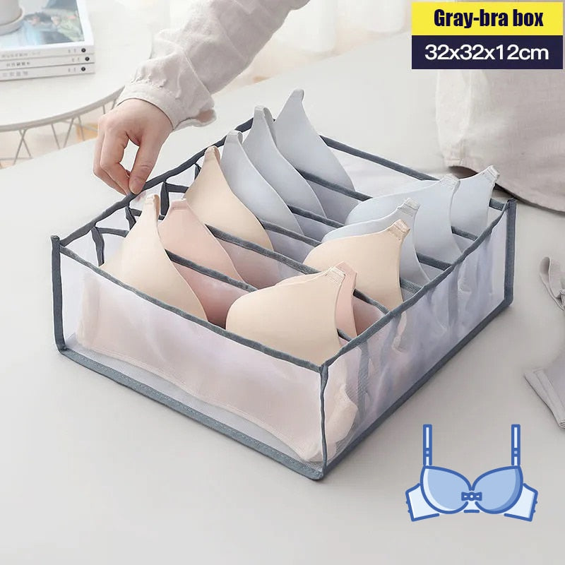 Foldable Drawer Compartment Storage for Socks, Underwear, Bras, Ties, and Baby Clothes with Sock Organizer Drawer Divider