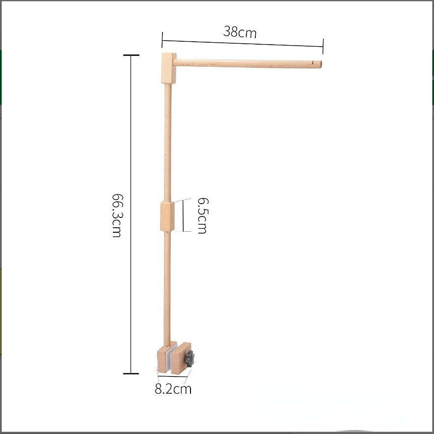 Home Mobile Stand Wooden for Baby Wooden Crib Mobile Bed Bell Holder Bracket Mobile Holder for Changer Bed Bells and Toys