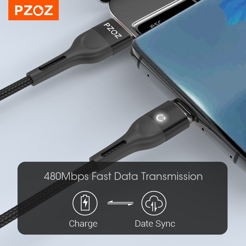 PZOZ Magnetic Cable Micro USB C Fast Charging Adapter Microusb Magnet Type C Mobile Phone Cable Data Charger For iPhone 12 Pro