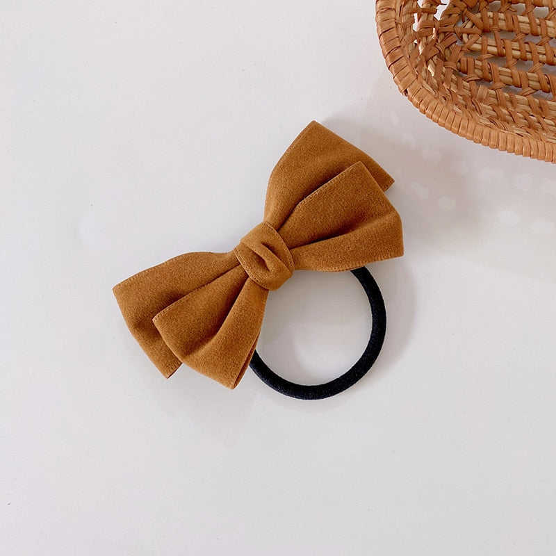 Fashion Korean BowKnot Hair Ties Scrunchies Women Girls Elastic Hair Bands Long Headwear Ribbon Bow Ponytail Hair Accessories