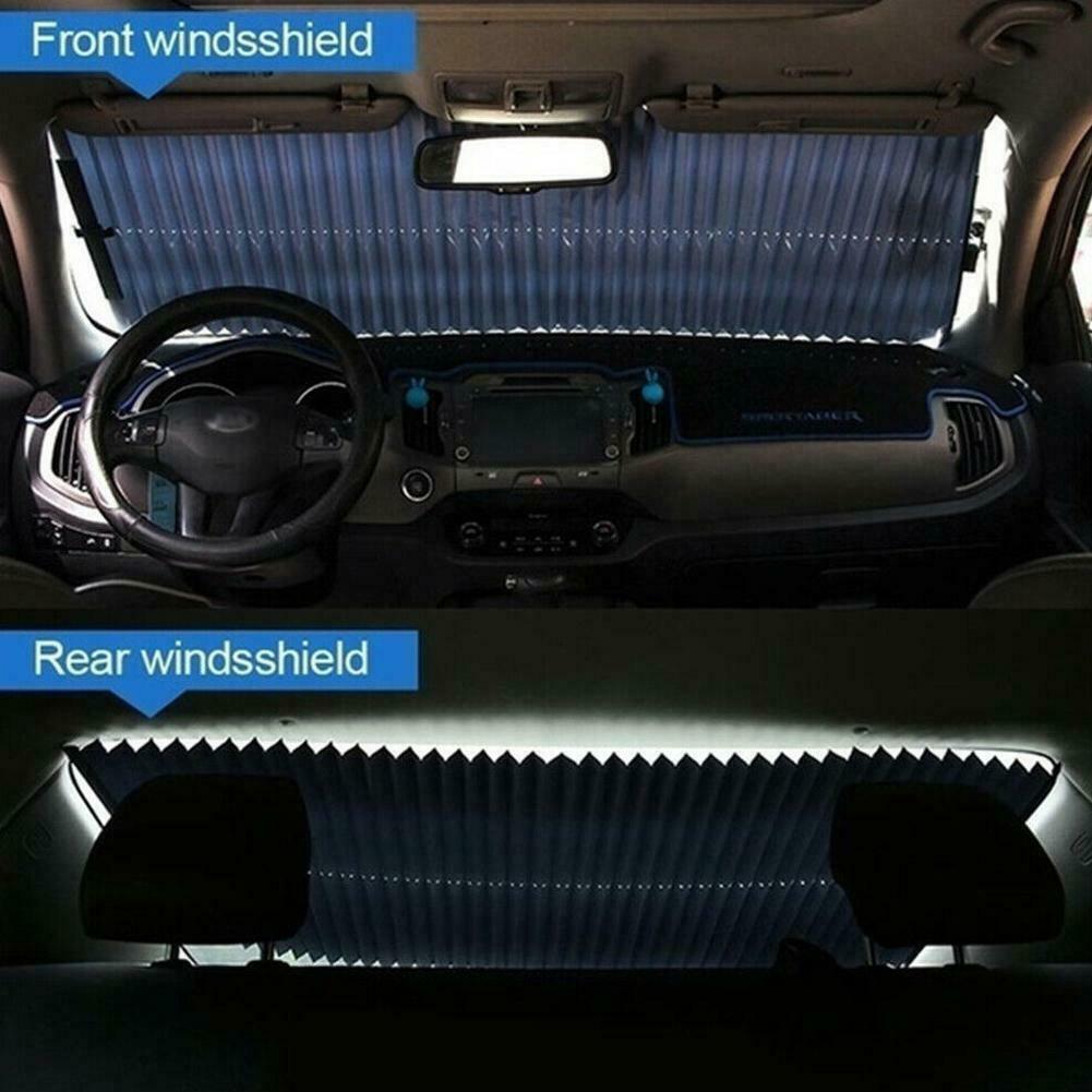 Auto Retractable Car Windshield Sun Shade Automatic Extension Car Cover Window Sunshade UV Sun Visor Protector Curtain 46CM