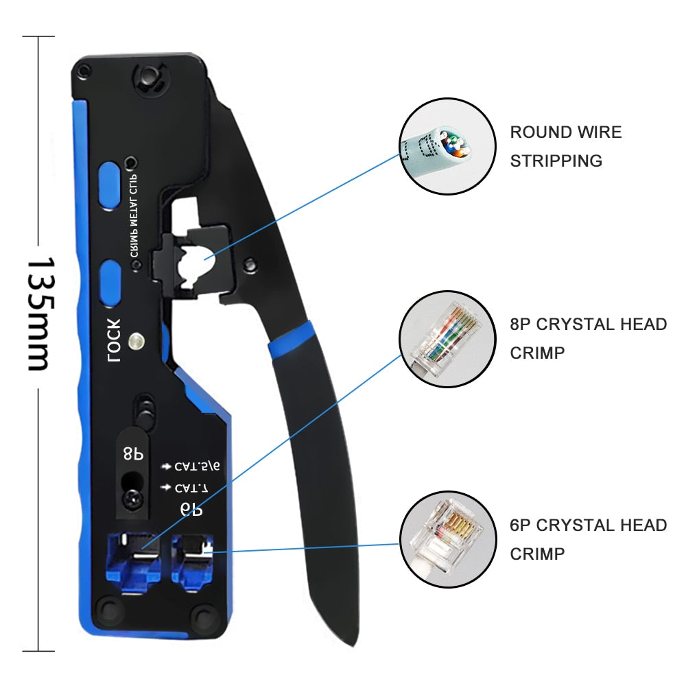 Network cable clamp pliers stripping  Crimping pliers/Professional Network Cable Tester RJ45 RJ11 RJ12 CAT5 UTP LAN Cable Tester