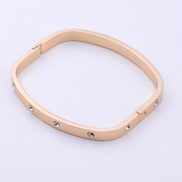 Hot Luxury Rose Gold Stainless Steel Bracelets Bangles Female Heart Forever Love Brand Charm Bracelets for Women Famous Jewelry