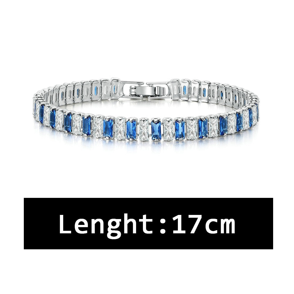 Luxury CZ Tennis Bracelet for Women Gold Color Bangle Korean Style Crystal Hand Chain Fashion Jewelry Zirconia Accessories H167