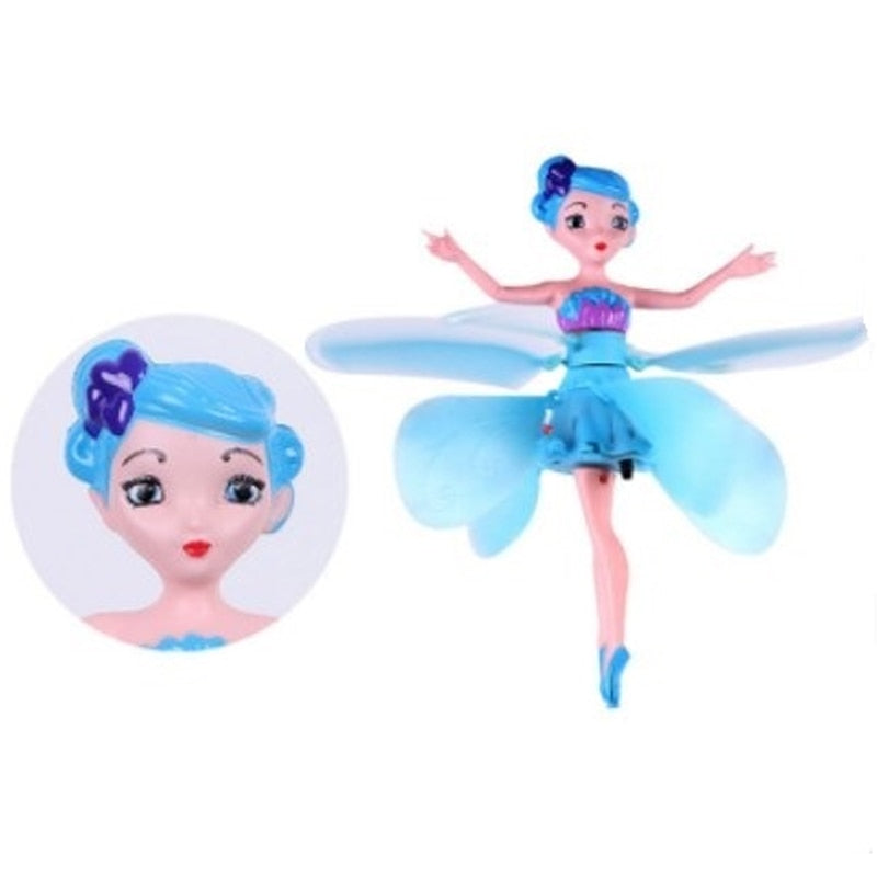 Induction Flight Luminous Fairy Doll Flying Toys ,Kids Mini RC Drone Princess Doll Toy Toy Girl Creative Birthday Gift