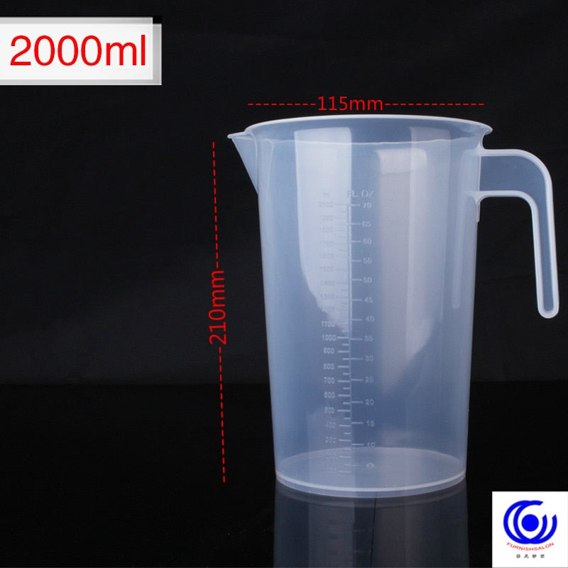 new 100/250/500/1000/2000/3500/5000ml thickened plastic measuring transparent scale cup food grade beaker kitchen milk tea