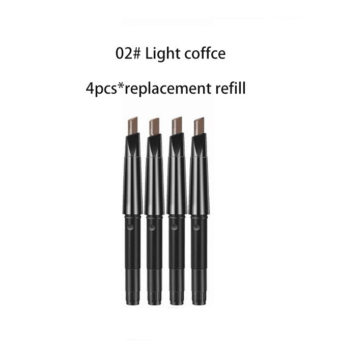 5 Colors Double Head Eyebrow Pencil Waterproof Long Lasting Sweat-proof Natural Wild Brows Shaping Drawing Easy Coloring Makeup