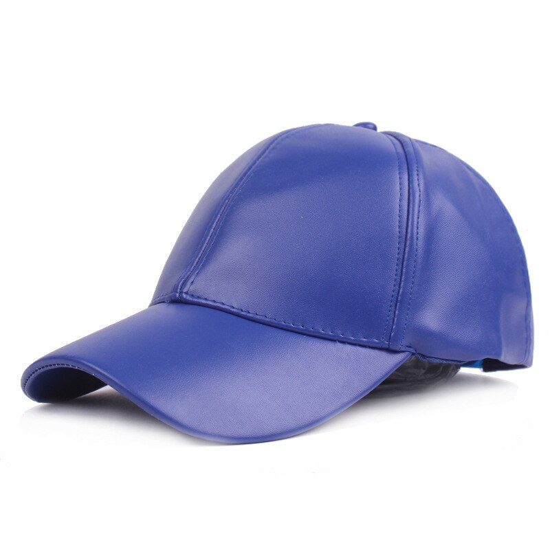 Women Men Hat PU Leather Baseball Cap Visor Light Board Solid Men Hip Hop Cap Outdoor Sun Hat Adjustable Sports caps