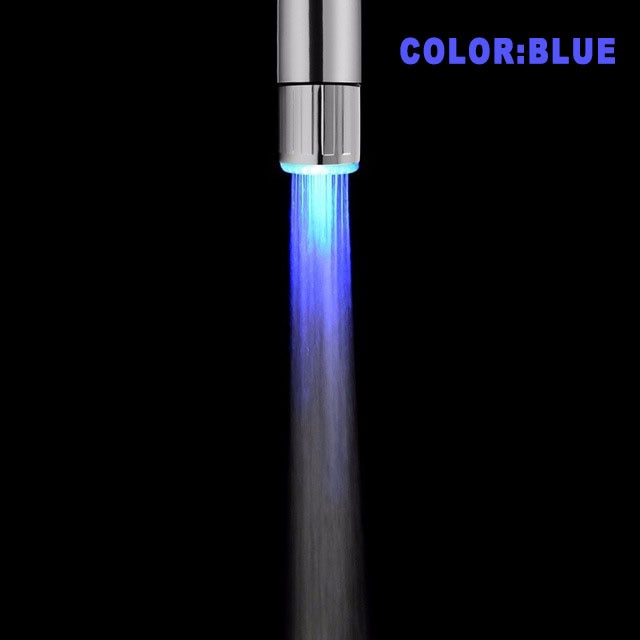 ZhangJi LED Luminous Faucet Tap Nozzle RGB Color Light Blinking Temperature Aerator Water Saving Kitchen Bathroom Accessories