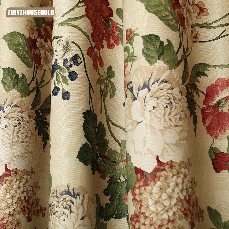 Curtains for Finished Fabrics Special Clearance Upscale Bedroom Living Room European-style Garden Curtains