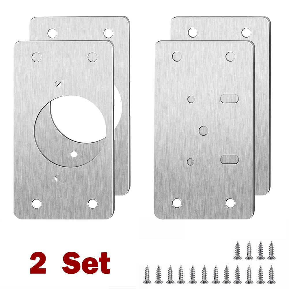 2/4/10/20pcs Stainless Steel Hinge Repair Plate For Cabinet Furniture Hinges Mounting Tool Kitchen Cupboard Door Fixing Plate