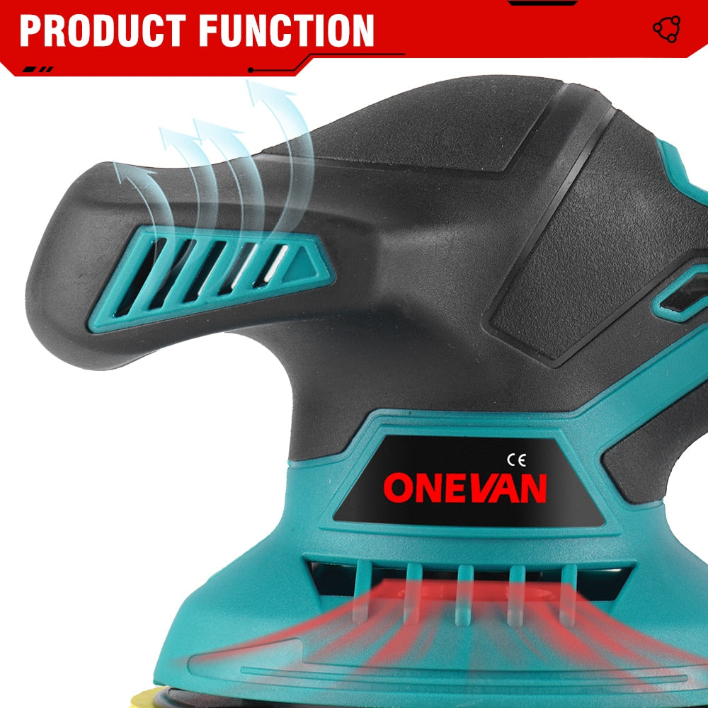 ONEVAN Cordless Car Polisher Electric Polisher Wireless Automobile Car Polishing Sealing Glaze Machine For Makita 18v Battery