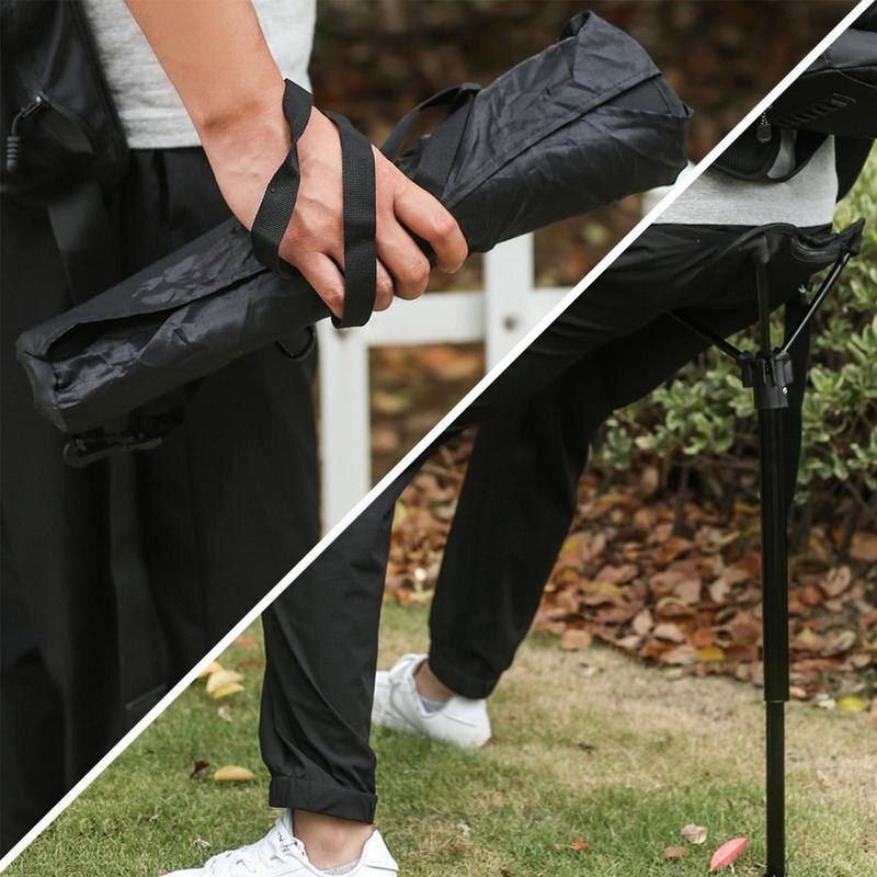 Folding Walking Stick Tripod Stool Adjustable Height Seat Stick Adjustable Seat Folding Stool Folding Stick Chair Dropshipping