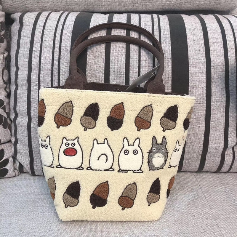 Cute Totoro Coin Purse Anime Kiki's Delivery Service Cartoon Handbag Tote Clutch Fashion Makeup Bag Storage Portable Bags purse