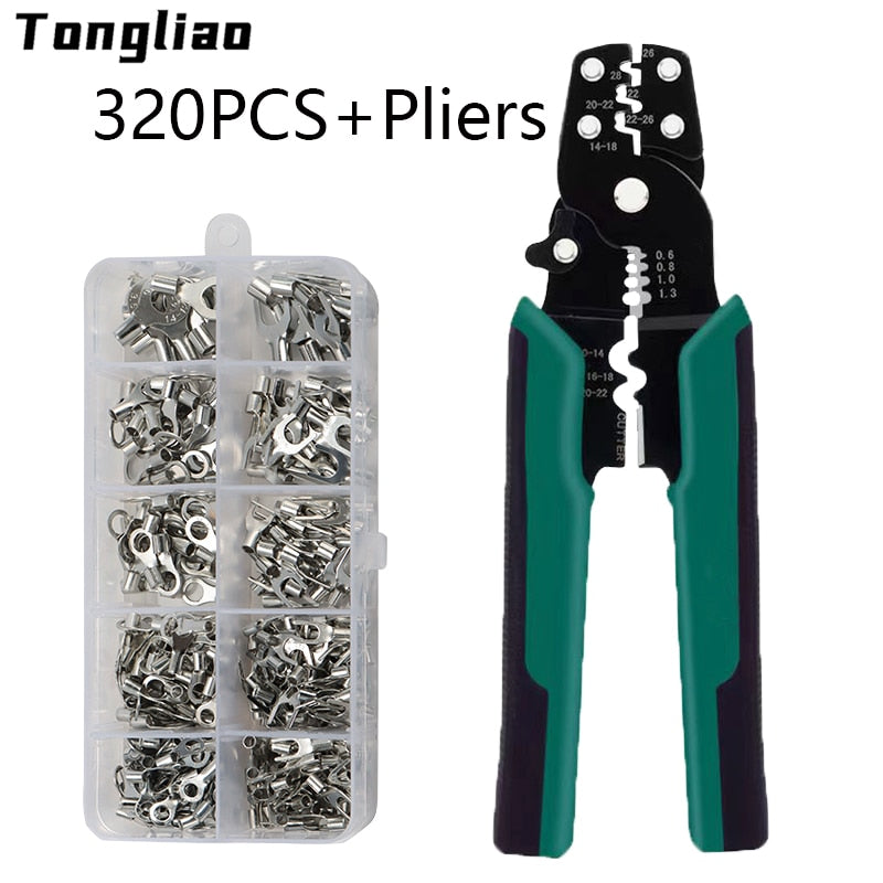Multi-function Mini electric terminal crimping pliers With Wire stripping Cutting  Hand Crimping Tool Multiple connector kits