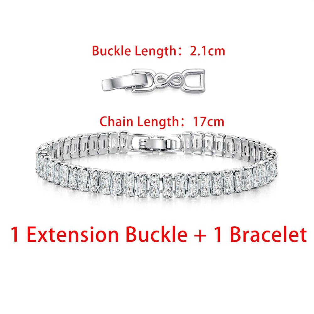 Iced Out Zircon Tennis Bracelet For Women Luxury Crystal Bracelets Men&#39;s Hand Chain Hippie Trendy Accessories Jewelry Gifts H167