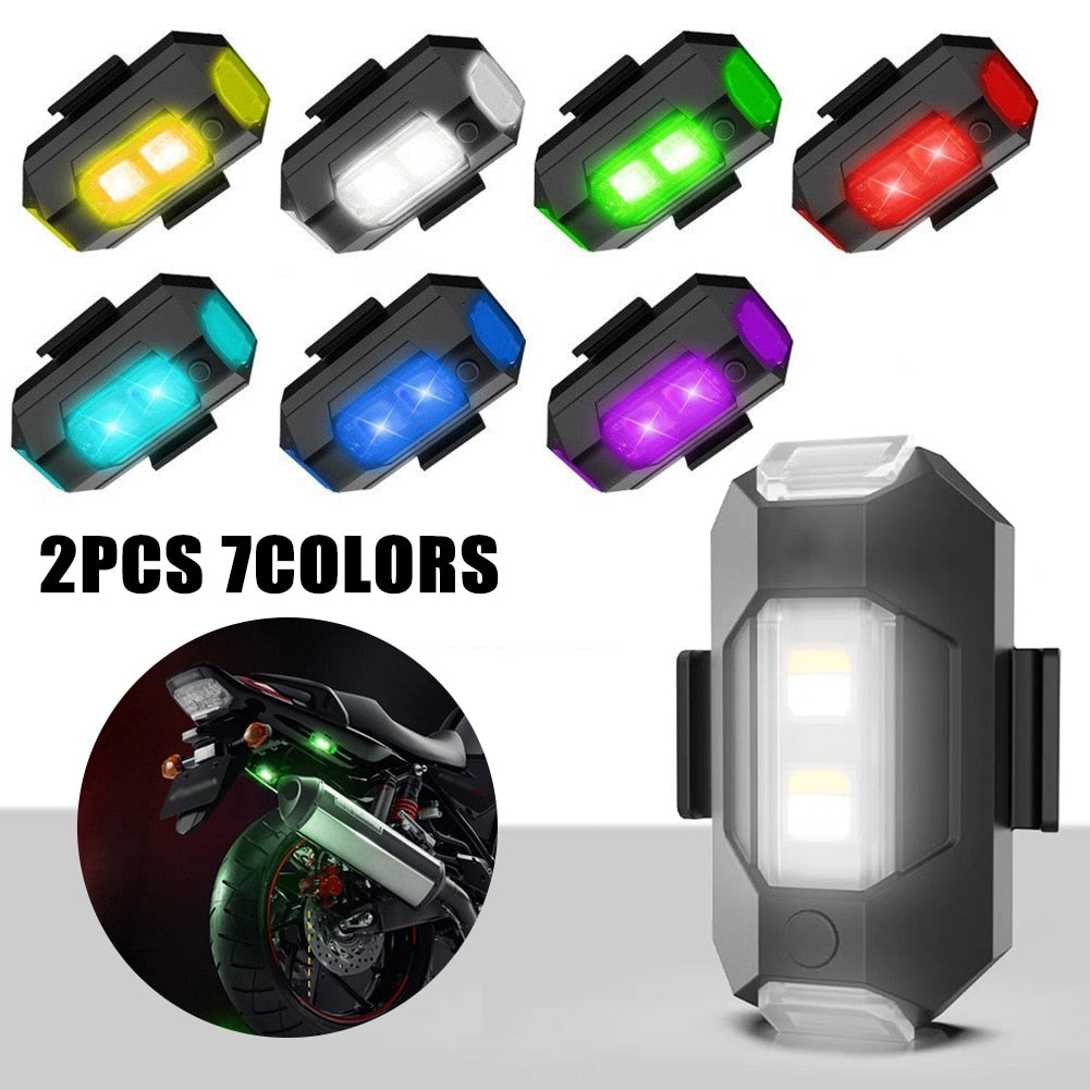 7 Colors Drone Strobe Light USB LED Anti-Collision Bike Tail /Model Aircraft Night Flying Mini Signal Flashing Warning Light