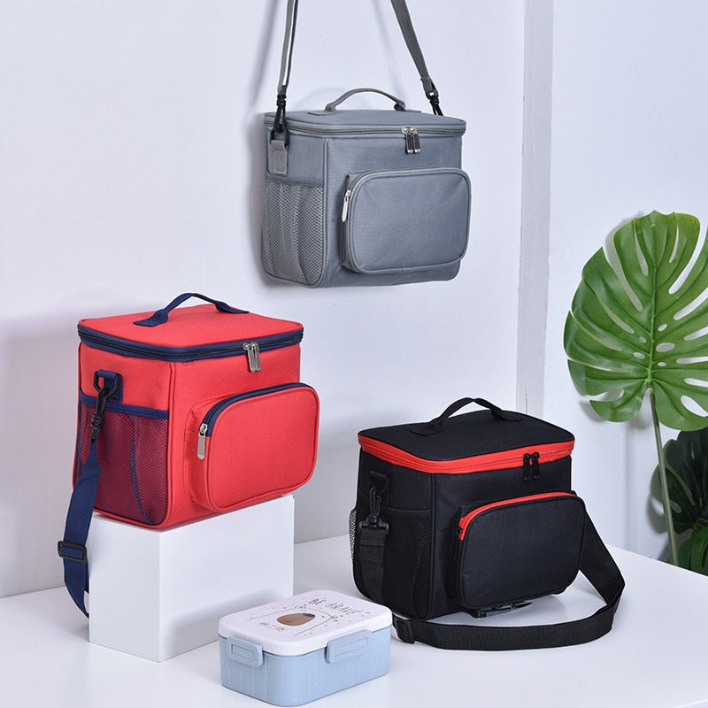 Thermal Insulated Cooler Bags Large Women Men Picnic Lunch Bento Box Trips BBQ Meal Ice Zip Pack Accessories Supplies Products