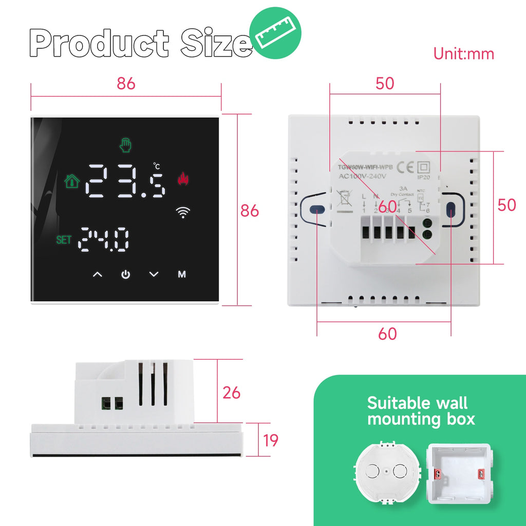 Beok Tuya Smart Home Thermoregulator WIFI Warm Floor Thermostat for Electric Heating Temperature Controller Gas Boiler Yandex