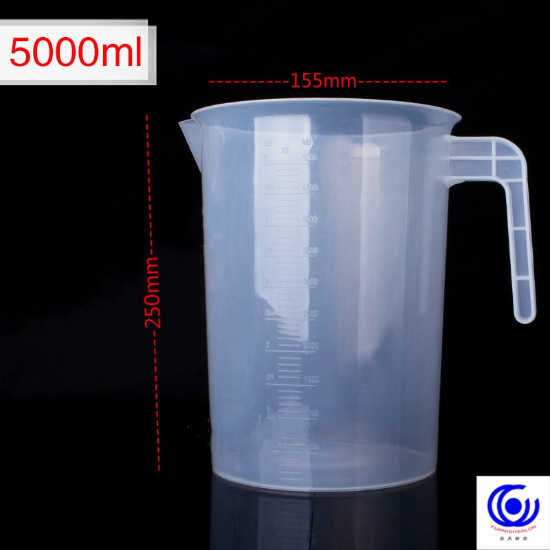 new 100/250/500/1000/2000/3500/5000ml thickened plastic measuring transparent scale cup food grade beaker kitchen milk tea