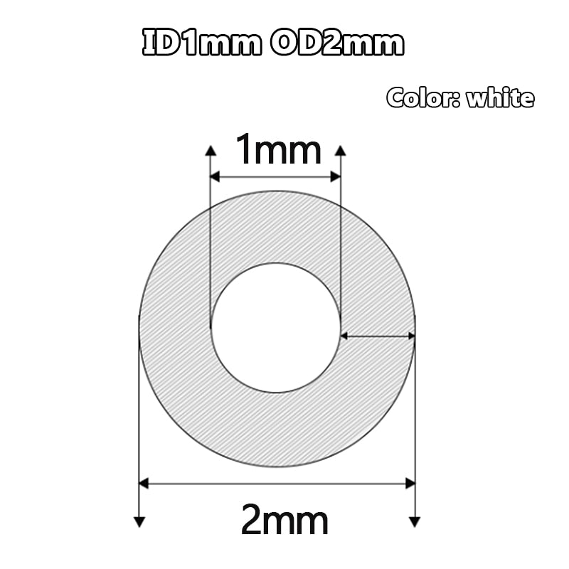 1Meter 1mm 2mm 3mm 4mm 6mm 8mm PTFE Tube For 3D Printer Parts Pipe Bowden J-head