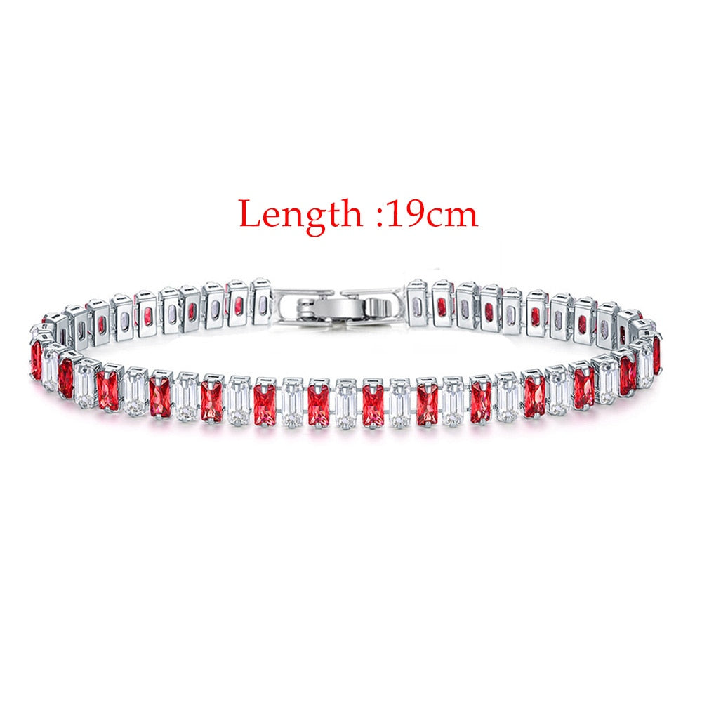 Iced Out Zircon Tennis Bracelet For Women Luxury Crystal Bracelets Men&#39;s Hand Chain Hippie Trendy Accessories Jewelry Gifts H167