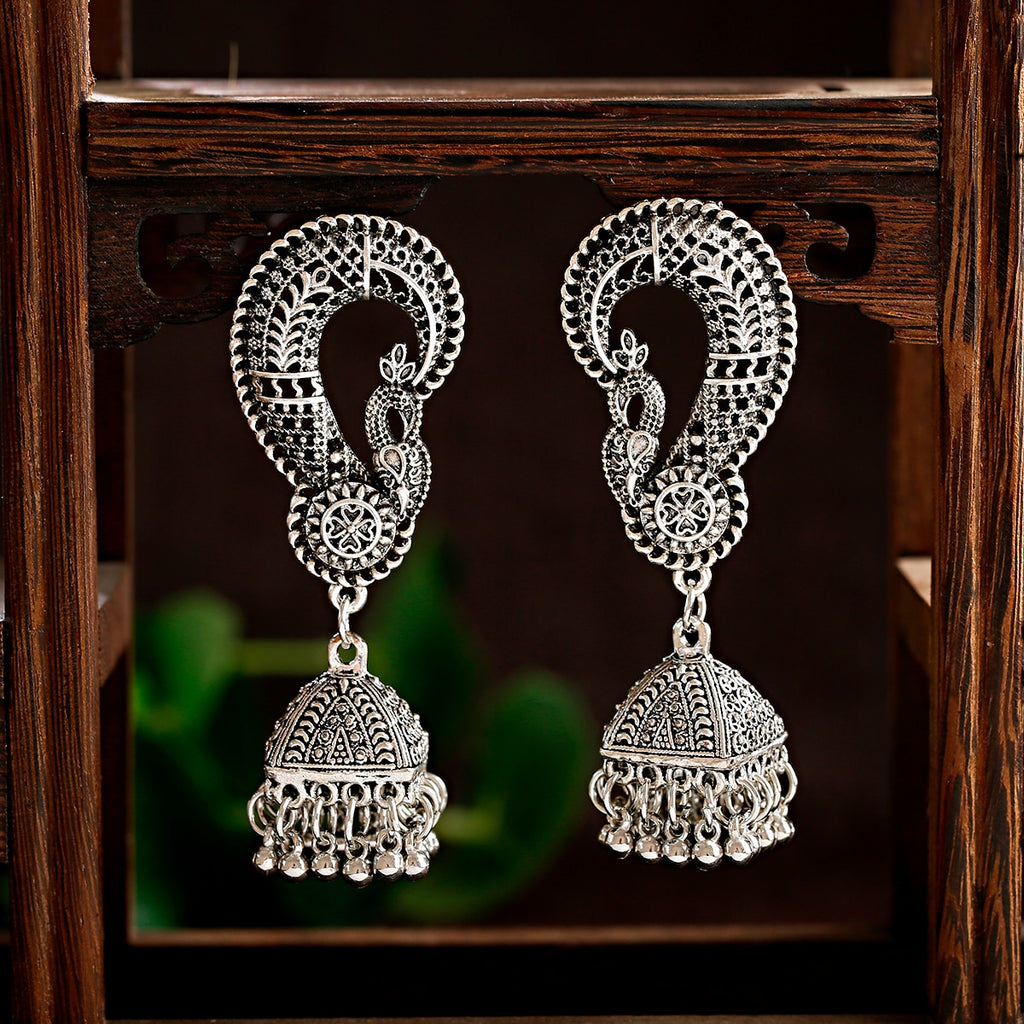 New Ethnic Vintage Women's Geometric Turkish Jhumka Earrings Indian Jewelry Gold Color Tassel Dangling Earrings Turkey Jewelry