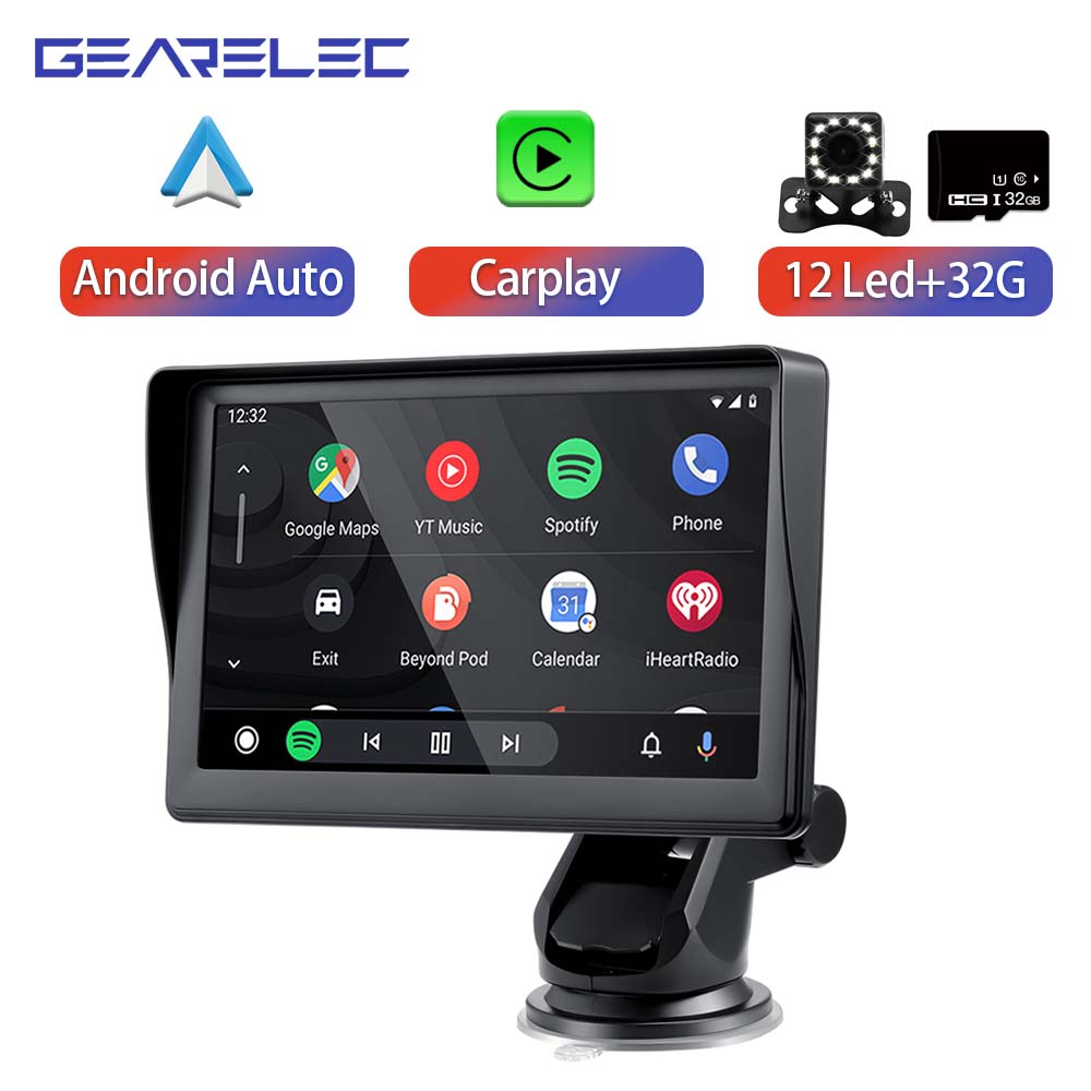 Universal 7inch Car Radio Multimedia Video Player Portable Wireless Apple CarPlay Android Auto Touch Screen For BMW VW KIA
